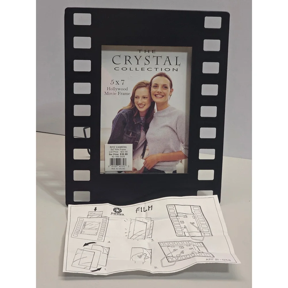 The Crystal Collection 5x7 Hollywood Movie Frame Black Film Strip Cinema Decor